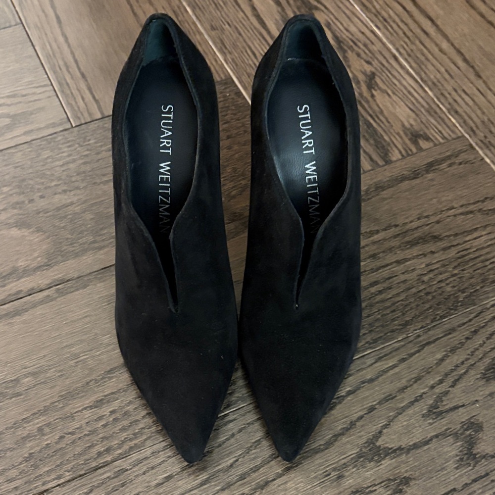 Stuart Weitzman Black Suede Heels